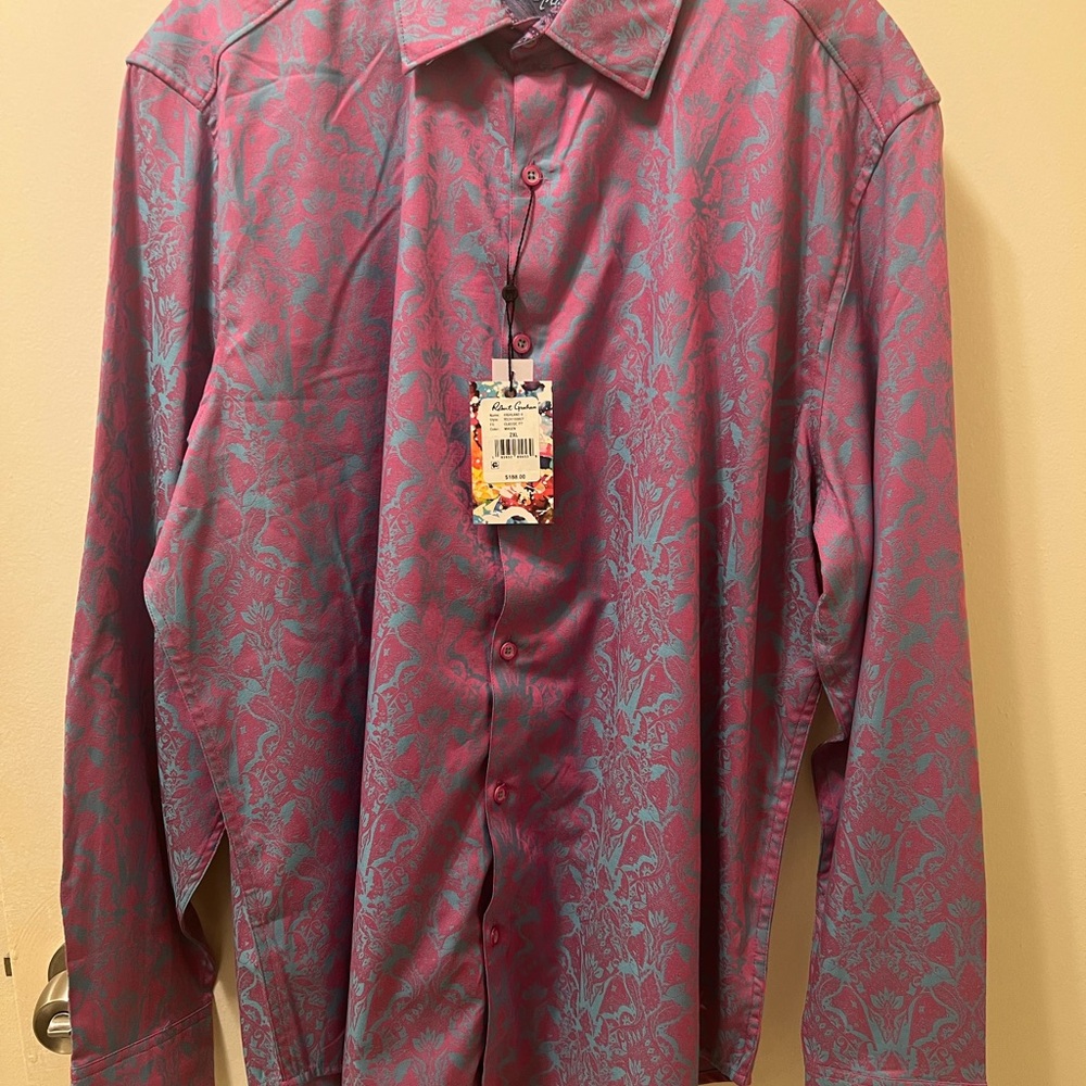 Robert Graham Highland Long-Sleeve Button Down in Pink and Blue